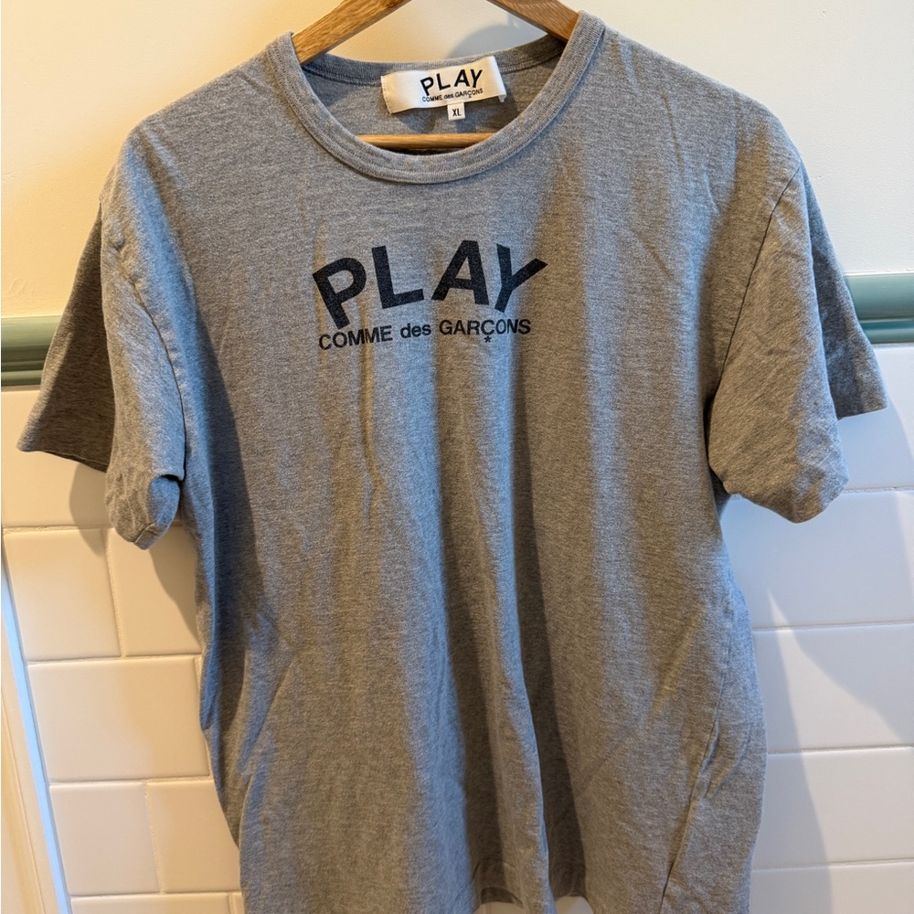 Comme des Garçons Grey PLAY Logo Tee